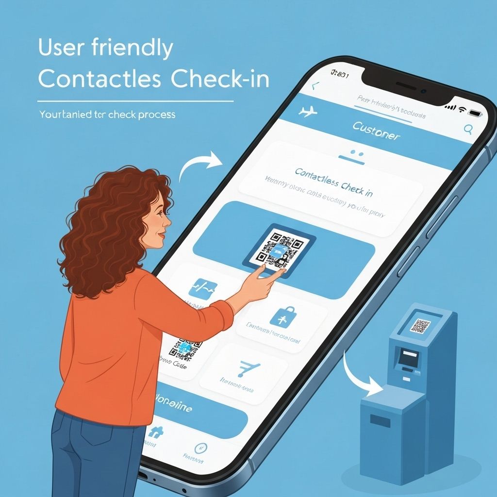 Contactless check-in using mobile app