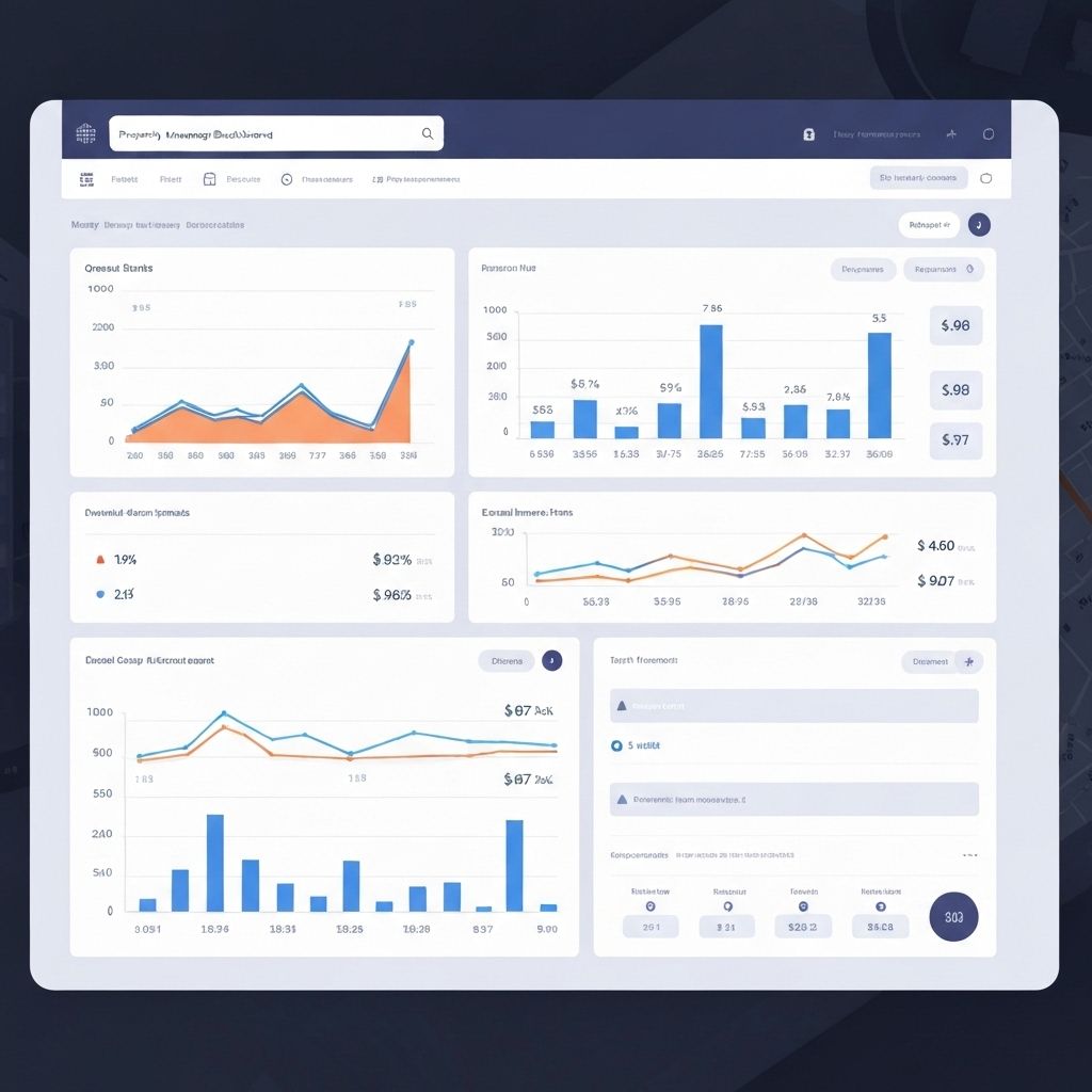 Property management dashboard with analytics